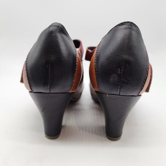 L'Artiste Spring Step Jardin Mary Jane Heels Square Toe Retro Red EU 40 US 9 - Picture 6 of 8